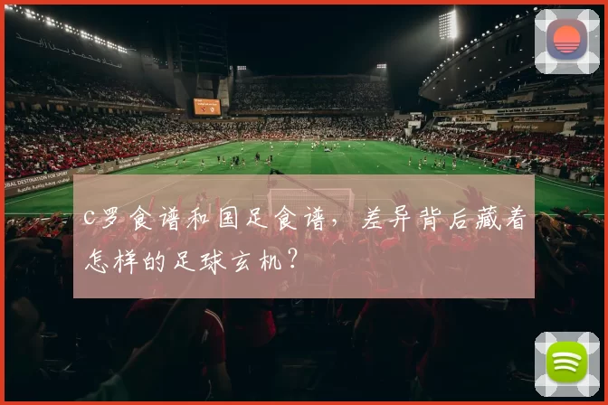 c罗食谱和国足食谱，差异背后藏着怎样的足球玄机？
